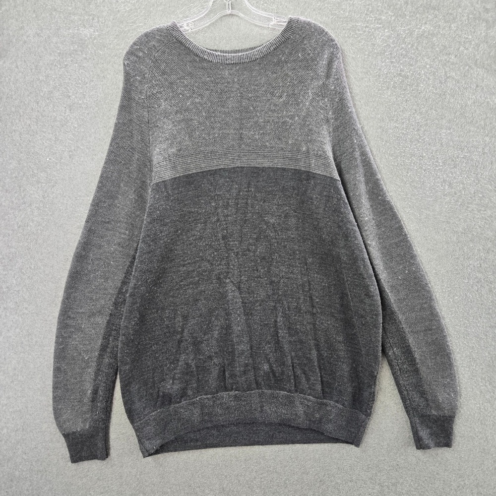 Under Armour Men Sweatshirt XL Gray Wool Blend Logo ColdGear Long Sleeve